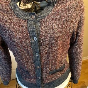 Rare Sandro Glitter Purple Cardigan Size 2